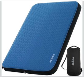 Acacia 4" Thick Self Inflating Sleeping Pad with Foam, Innovative Y-Shaped Telescopic Structure, Ultraportable Camping Air Mattress with Pump Sack, Ea