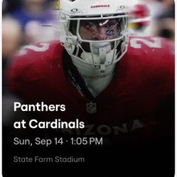 Panthers vs Cardinals - Front Row, 2nd & 3rd Available 
