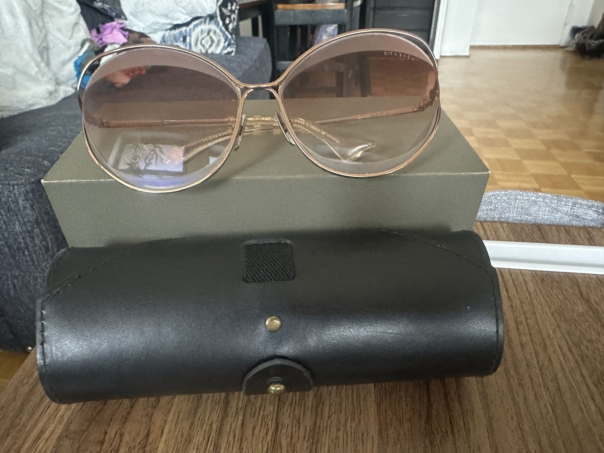 DITA Sasu DTS516-64-02 Rose Gold Sunglasses