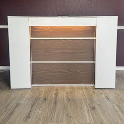 Modern Reception Desk / Bar with LED Lighting – $250 OBO