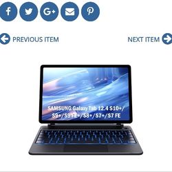 UV5422: CHESONA Keyboard Case for Samsung Galaxy Tab S10 PlusS9 PlusS9 FE PlusS8 PlusS7 PlusS7 FE 124 Floating Cantilever Magnetic Stand Touchpad Back