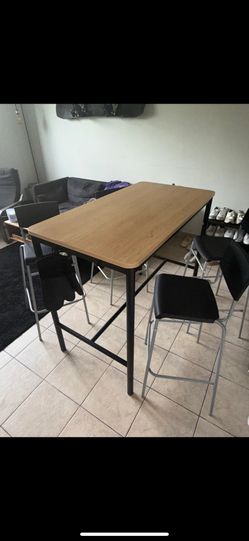 High Table With 4 Chairs