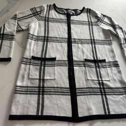 Elle Cardigan/Jacket Women’s Size XXL. White/Black. 