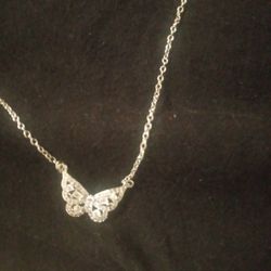 Sterling Silver Butter Fly  Pendant Chain