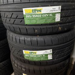 BRAND NEW TIRES 265/35r22 TBB FOR SALE SET OF 4 TIRES $490 WITH INSTALLATION AND BALANCING 