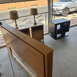 Bedroom Furniture, TV Stand, (2) Night Stands, (2) Lamps and Headboard