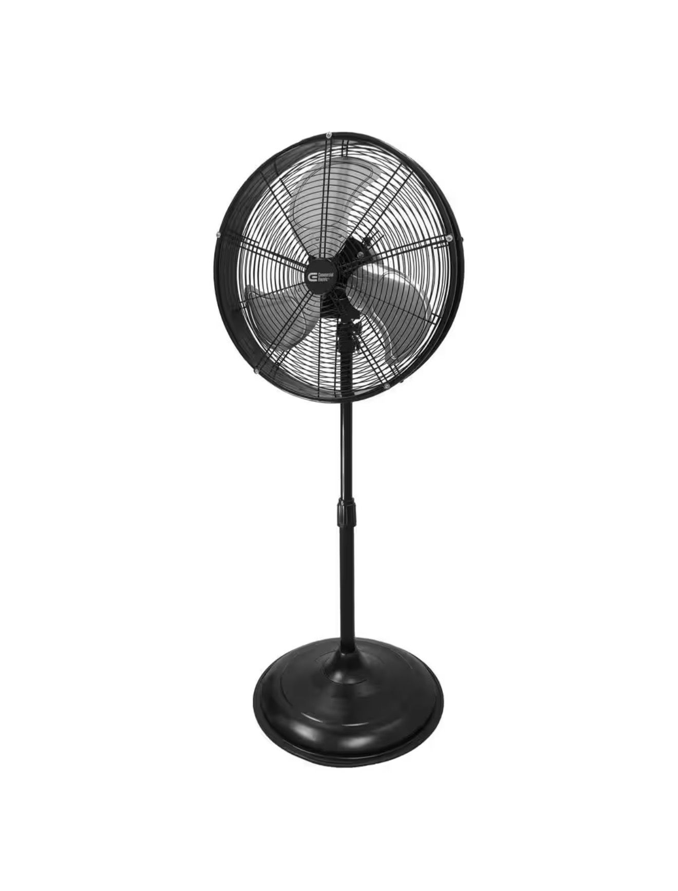 20 in. Oscillating Pedestal Fan with Adjustable Height in Black