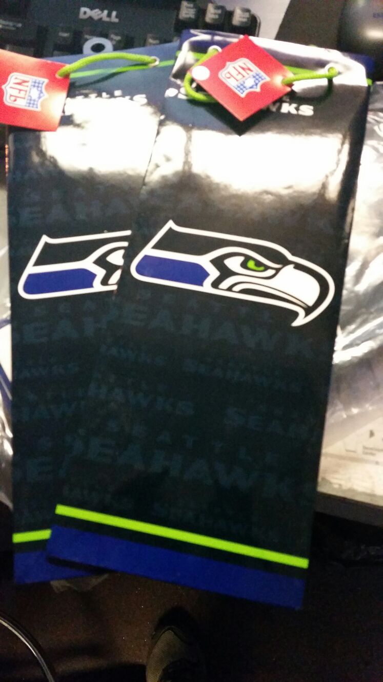 Seattle seahawks gift bags new