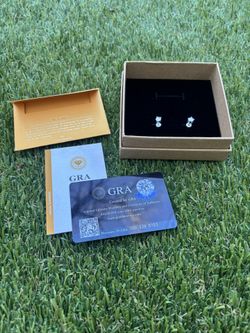 VVS1 Stud Earrings Screw-Back