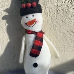 Christmas Plush Snowman Table Decor.
