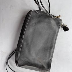 Beautiful Gray Leather Purse
