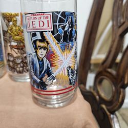 Vintage 1983 Burger King Star Wars RETURN OF THE JEDI Glasses