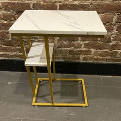 C Shaped End Table,Small Side Table f