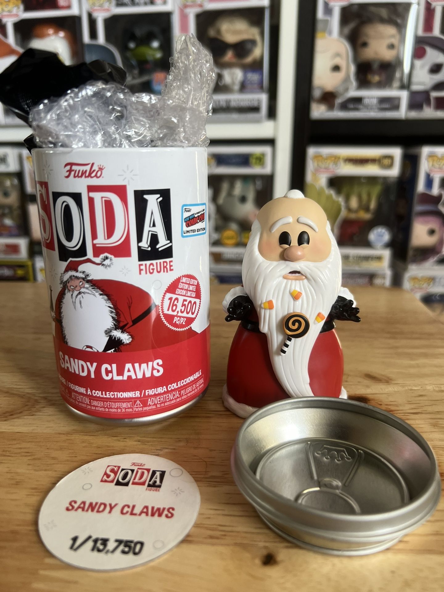 OFFICIAL NYCC STICKER Sandy Claws Disney NBC Funko Soda LE Nightmare Christmas