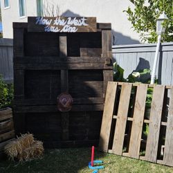 Coqboy/Old West Birthday Backdrop For First Birthday 