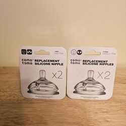 Comotomo Replacement Silicone Nipples. Medium and Fast Flow