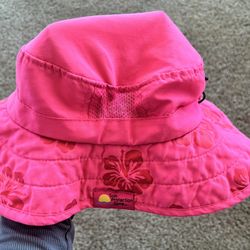 Sun Protection Zone Girls 50+ UPF Pink Hibiscus Summer Hat One Size 50-54 Cm