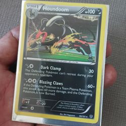 2013 POKEMON BLACK & WHITE PLASMA BLAST 56 HOUNDOOM HOLO