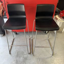 2 IKEA Bar Stools Glenn 26” (Black)