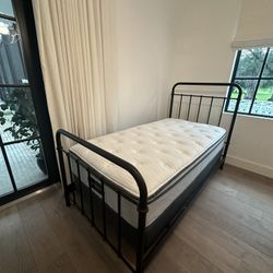 RH Twin Millbrook Bed with Box Spring and Mattress