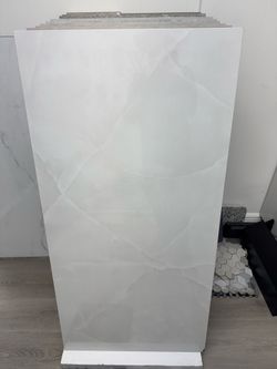 Large White Geometric Porcelain Floor Tile