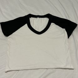 black and white brandy melville crop top