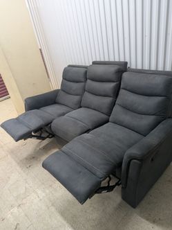 Modern Gray recliner couch