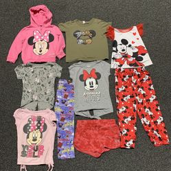 I love Minnie Mouse girls 4T bundle - hoodie leggings shorts shirts pajama set