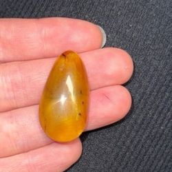 rare Ethiopian green amber cabochon