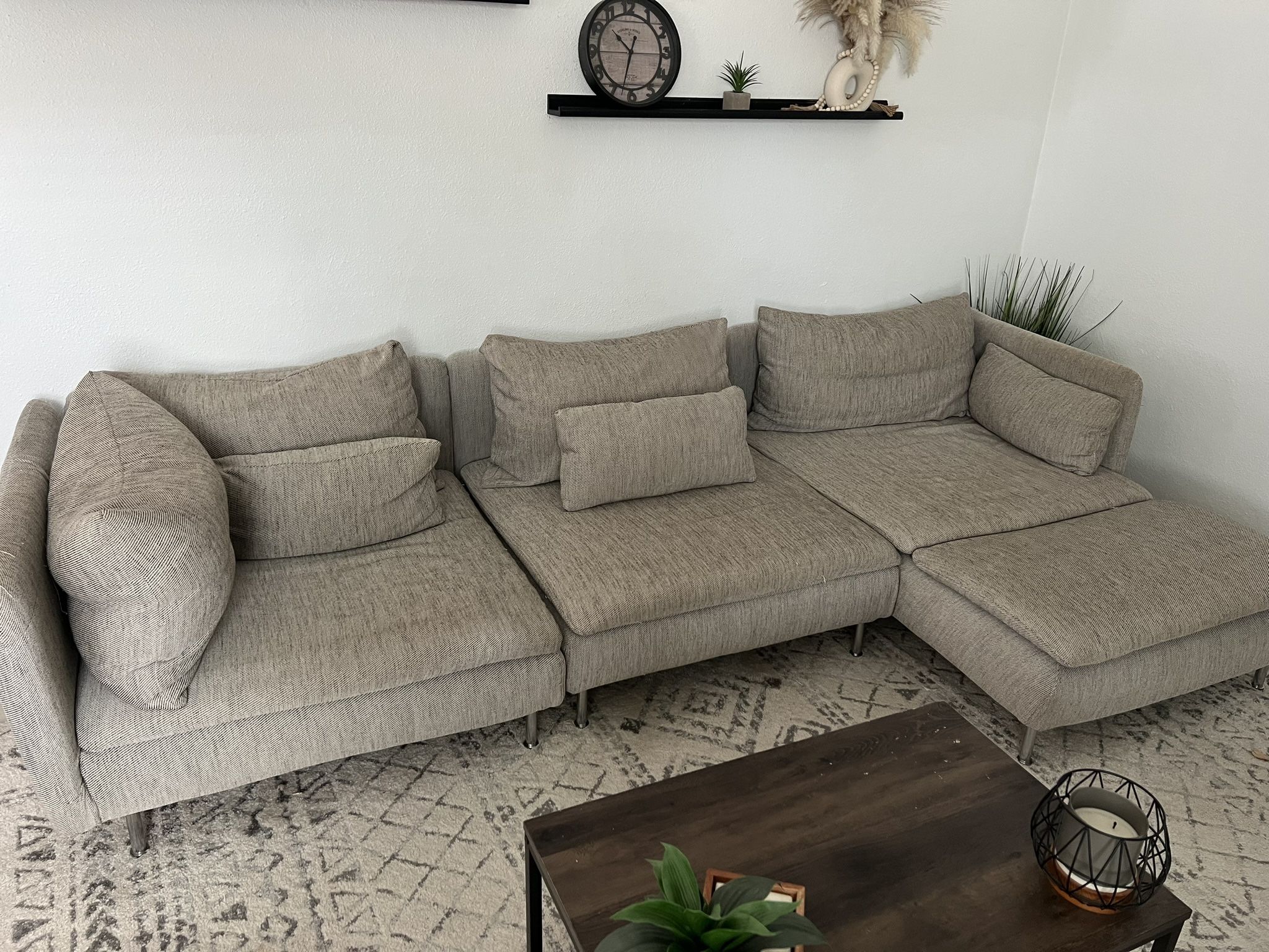 [Final chance before donating to Charity!] SÖDERHAMN Sectional, 4-seat, with chaise/Viarp beige/brown