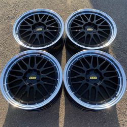 BBS LM rims Style Black Wheels 18in 8.J +35 (5X120) rims