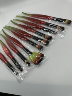 Makeup brushes - Unicorn /Rainbow / Mermaid - Leaf Handle Set