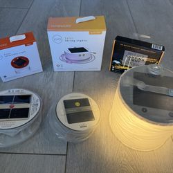 Lot Of 6 MPOWERD Luci Solar Lanterns and Color Solar String Lights + Phone Charger & Revel Geqr 30ft (3 Brand New / 3 lightly used) *Retail $20-35 eac