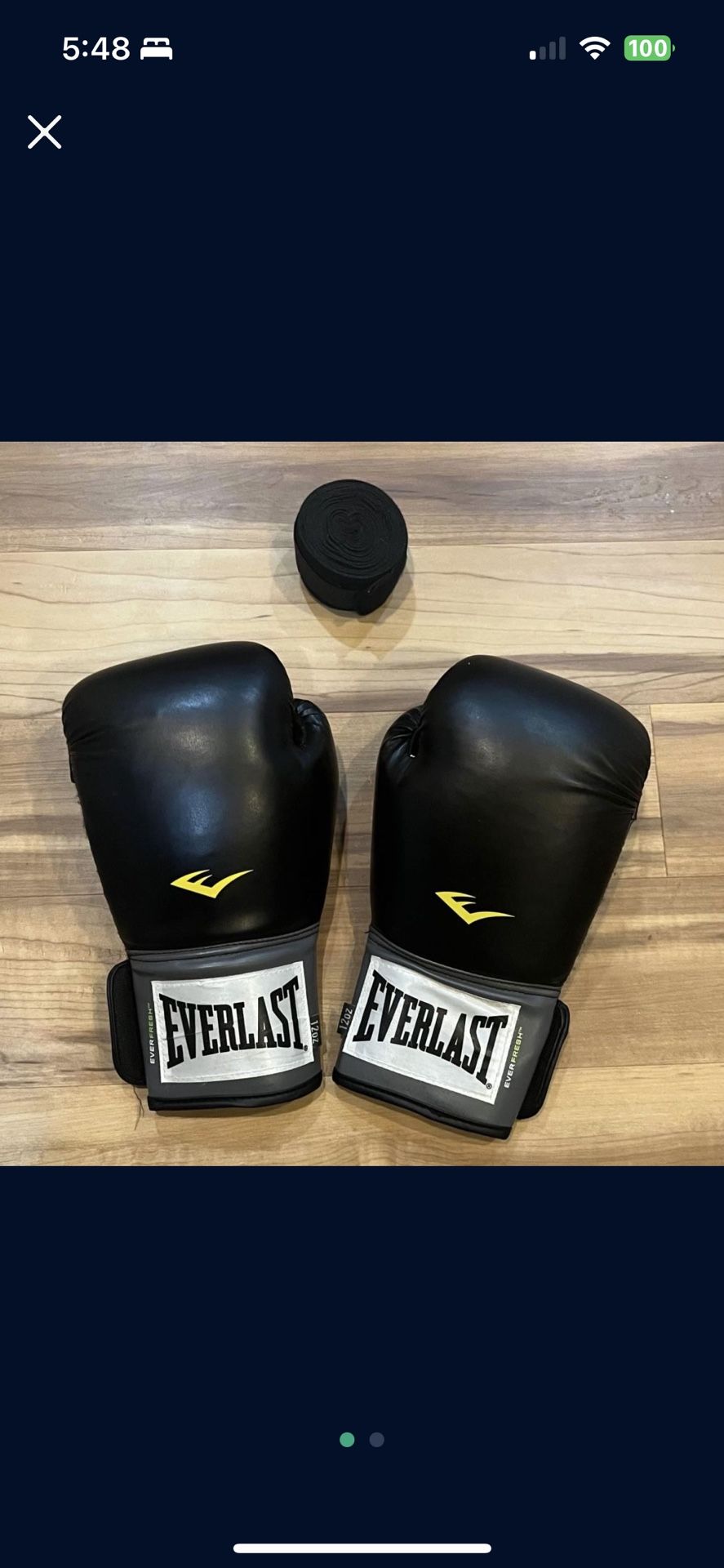 Everlast Training Gloves and Wraps (Black)
