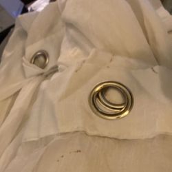 White see-through curtains