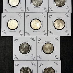 10 1964 japan 100 yen Silver Coins