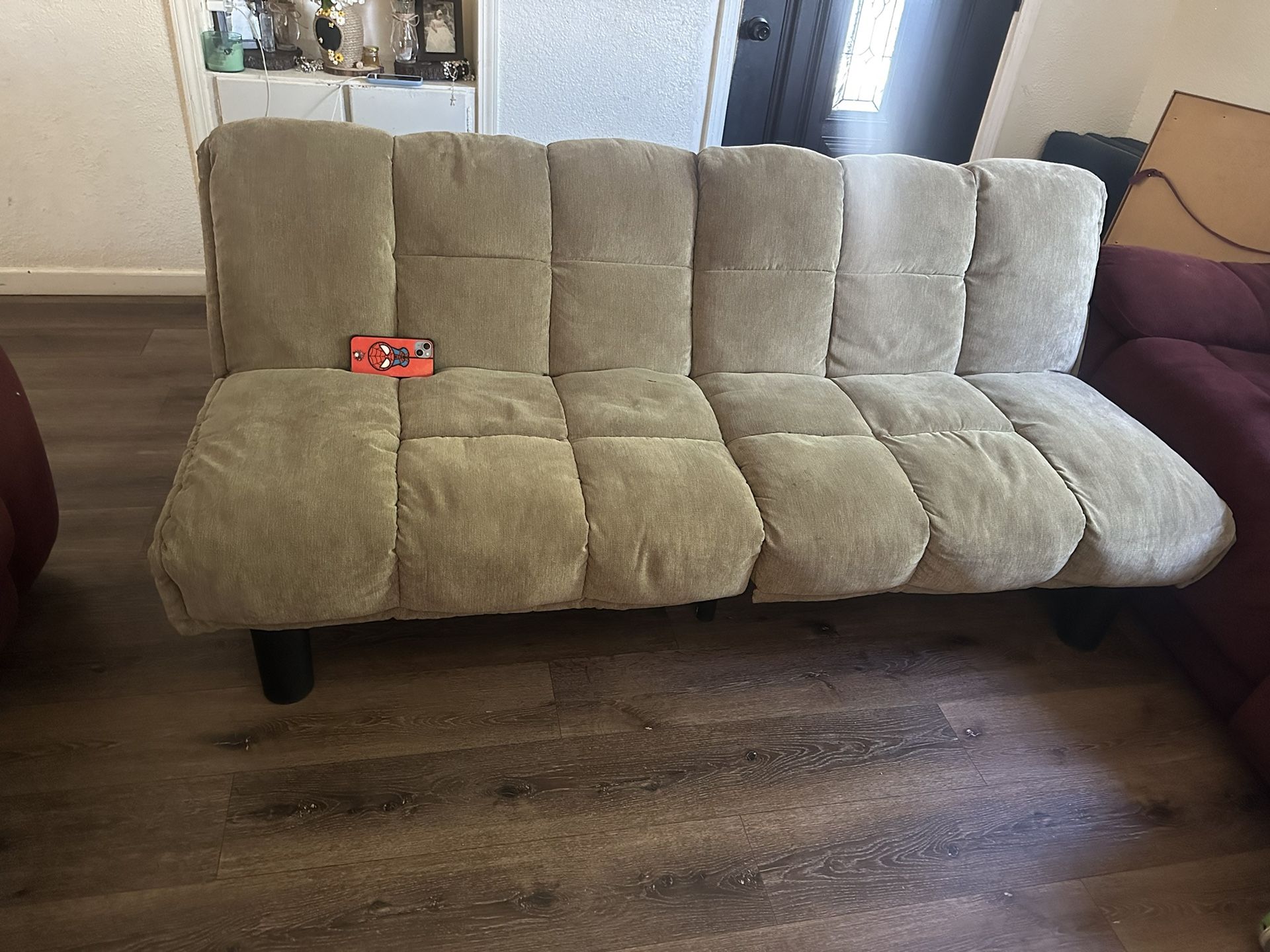 Brown cloth Futon