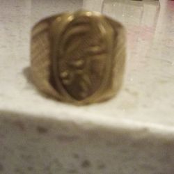 Men's Brass 18K Gold Plated Ring