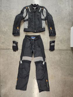BMW Motorrad OEM LADIES Textile Motorcycle Jacket, Pants, Gloves, and Boots, Set