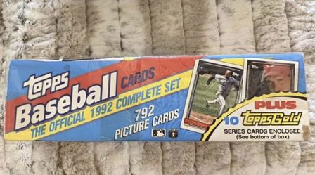 1992 Topps Baseball Complete Set 792 Cards