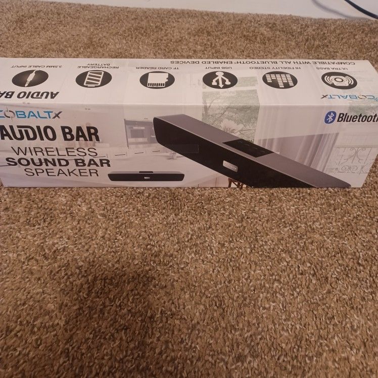 Cobalt X Audio Bar Wireless Soundbar Speaker