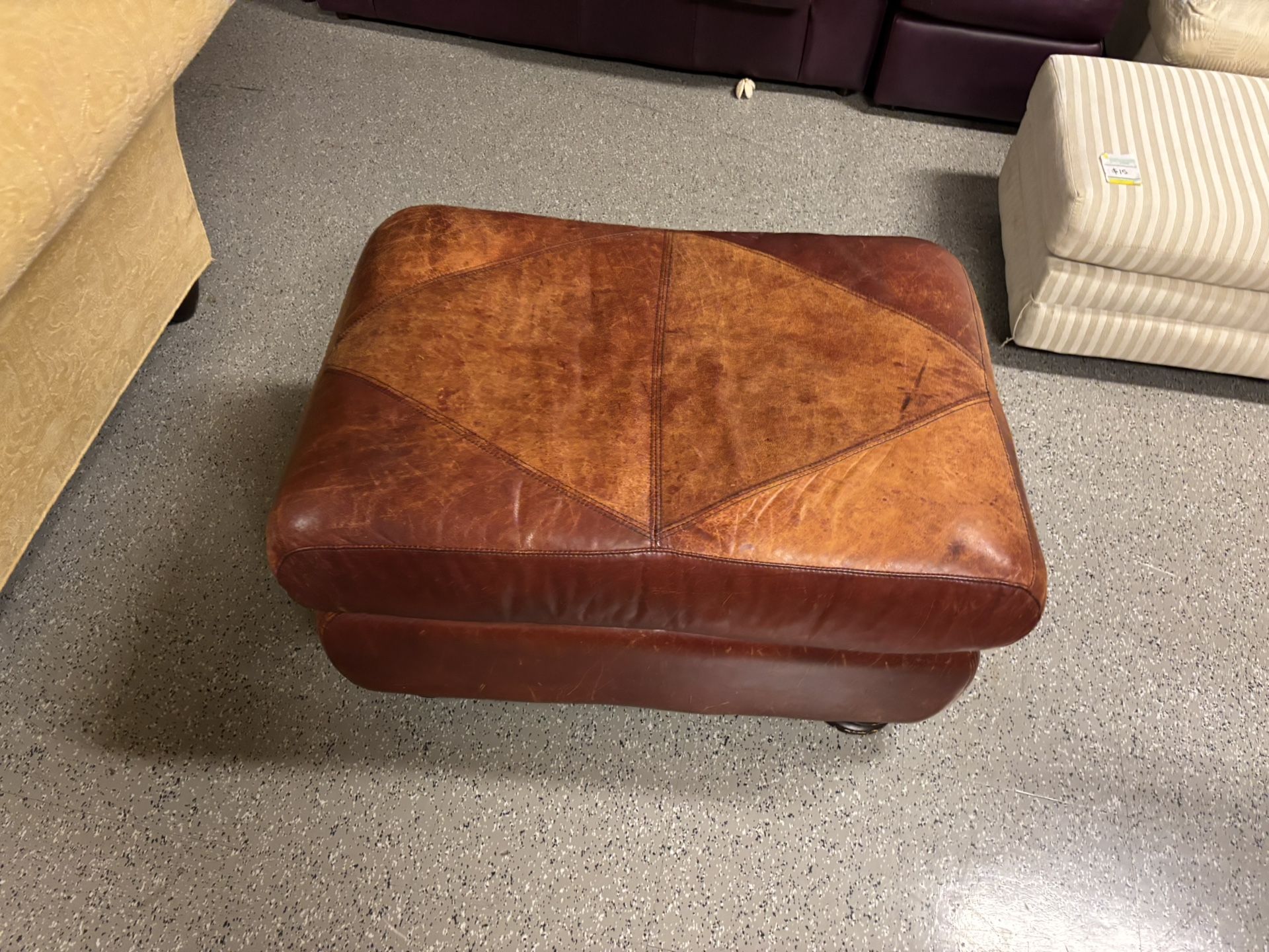 Leather Ottoman – Rustic & Stylish