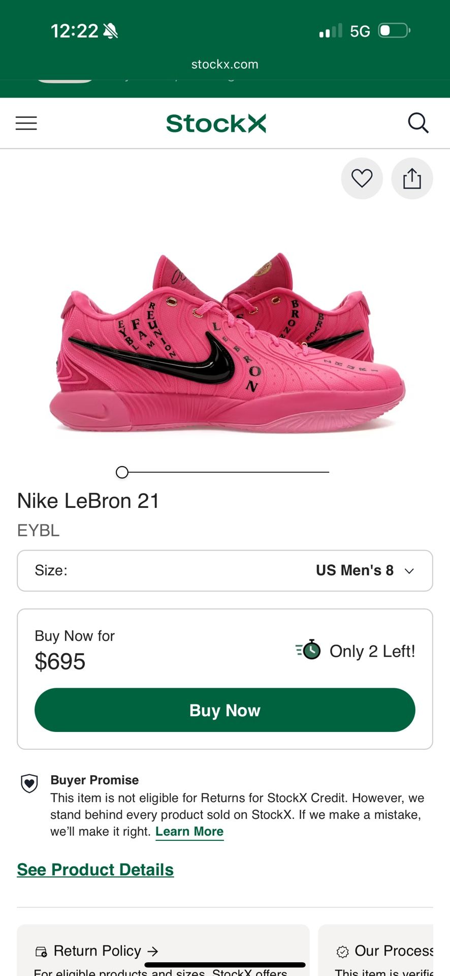 LeBron 21 EYBL “ Peach Jam” New Size 8, 10, 11,