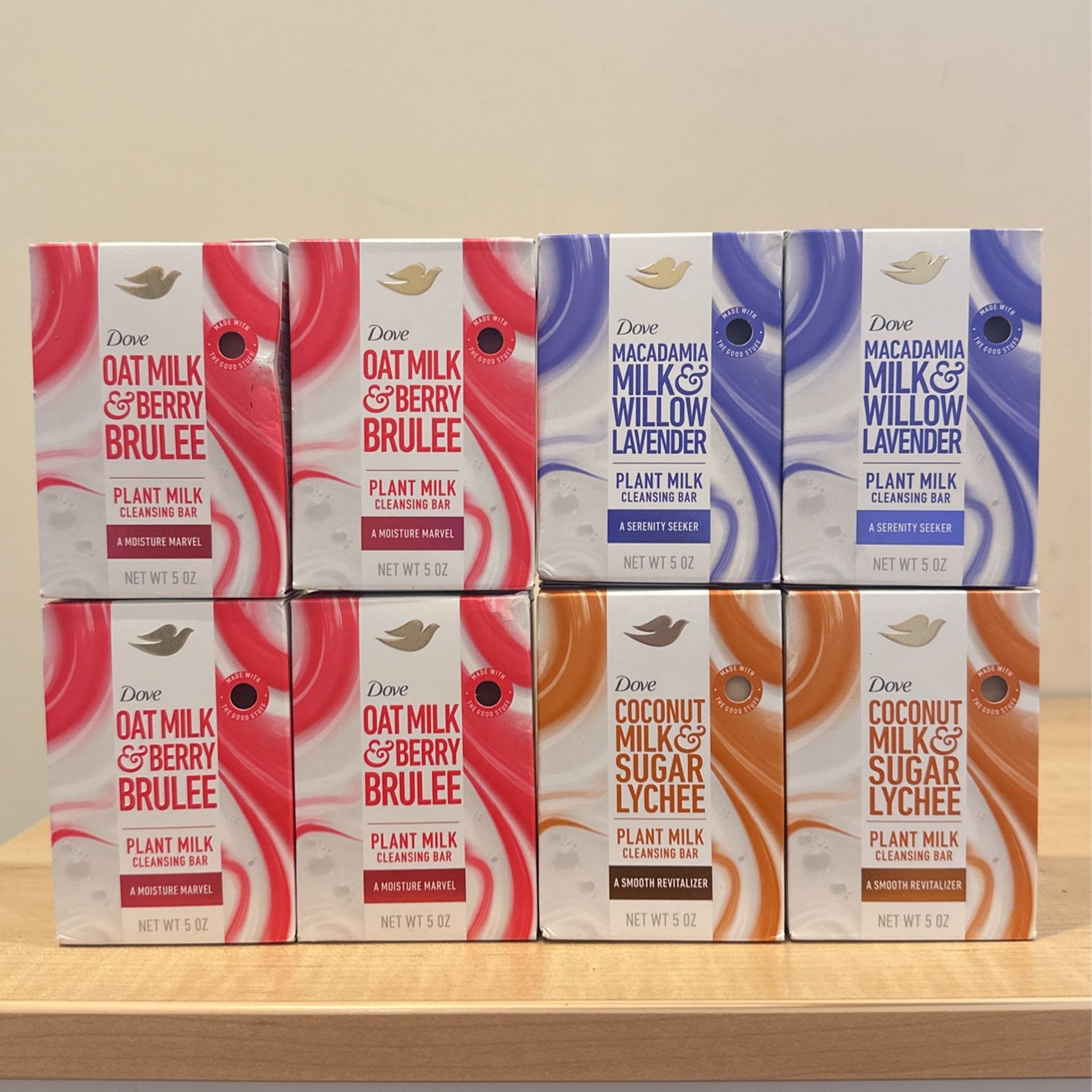 Dove plant milk cleansing bar 5 oz: $4 each