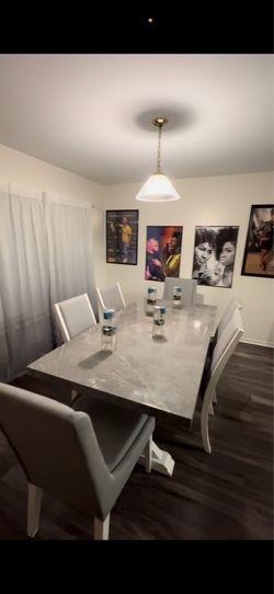 Six seat dining table