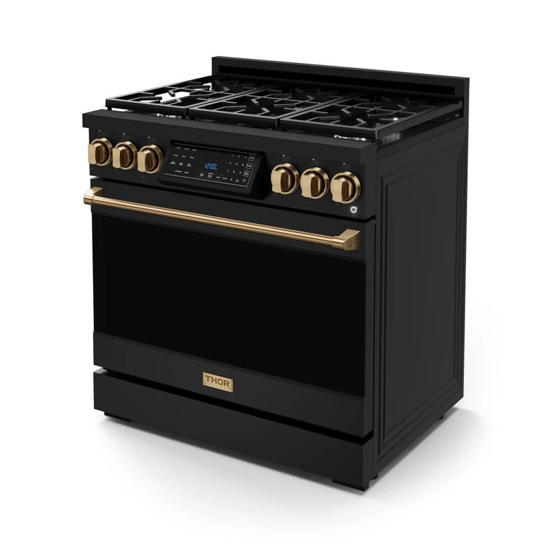 THOR 36” Gas Range With Tilt Panel Black Bronze /Gordon Ramsay Series