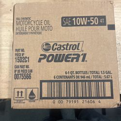 Castrol Power 1 Mototrcycle Oil 6 Pack 