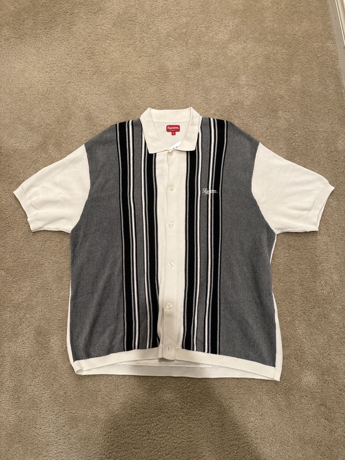Supreme Stripe Button Up Polo