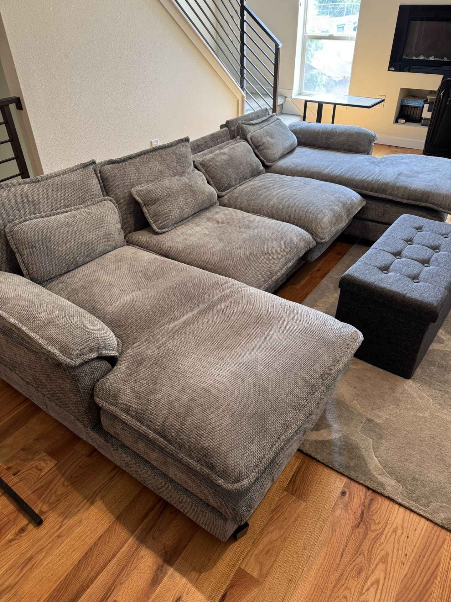JONPONY 110” Oversized U Shaped Couch, 4 Seat Sectional