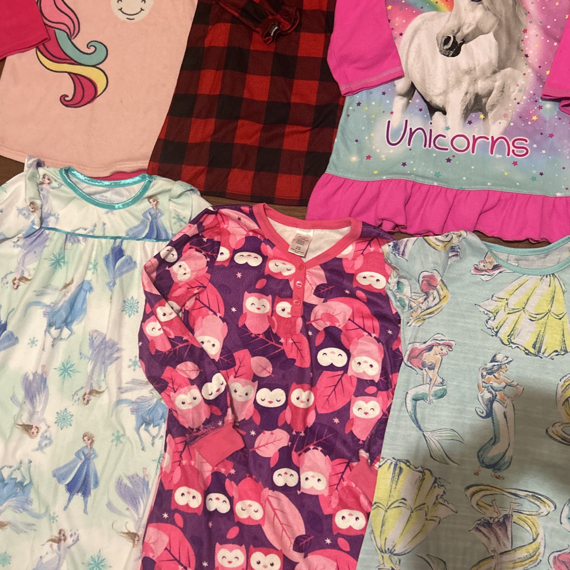 Little Girl Clothes Size 6 Nightgown/ Pjs Bundle (8pcs)